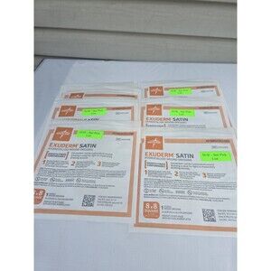 Medline Exuderm Satin Hydrocolloid Wound Dressing 8x8 Square 7/Box Exp 2027